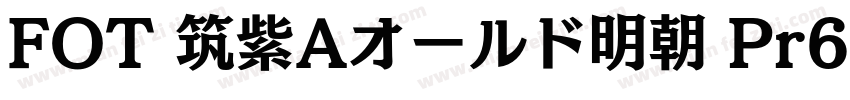 FOT 筑紫Aオールド明朝 Pr6N E Regular字体转换